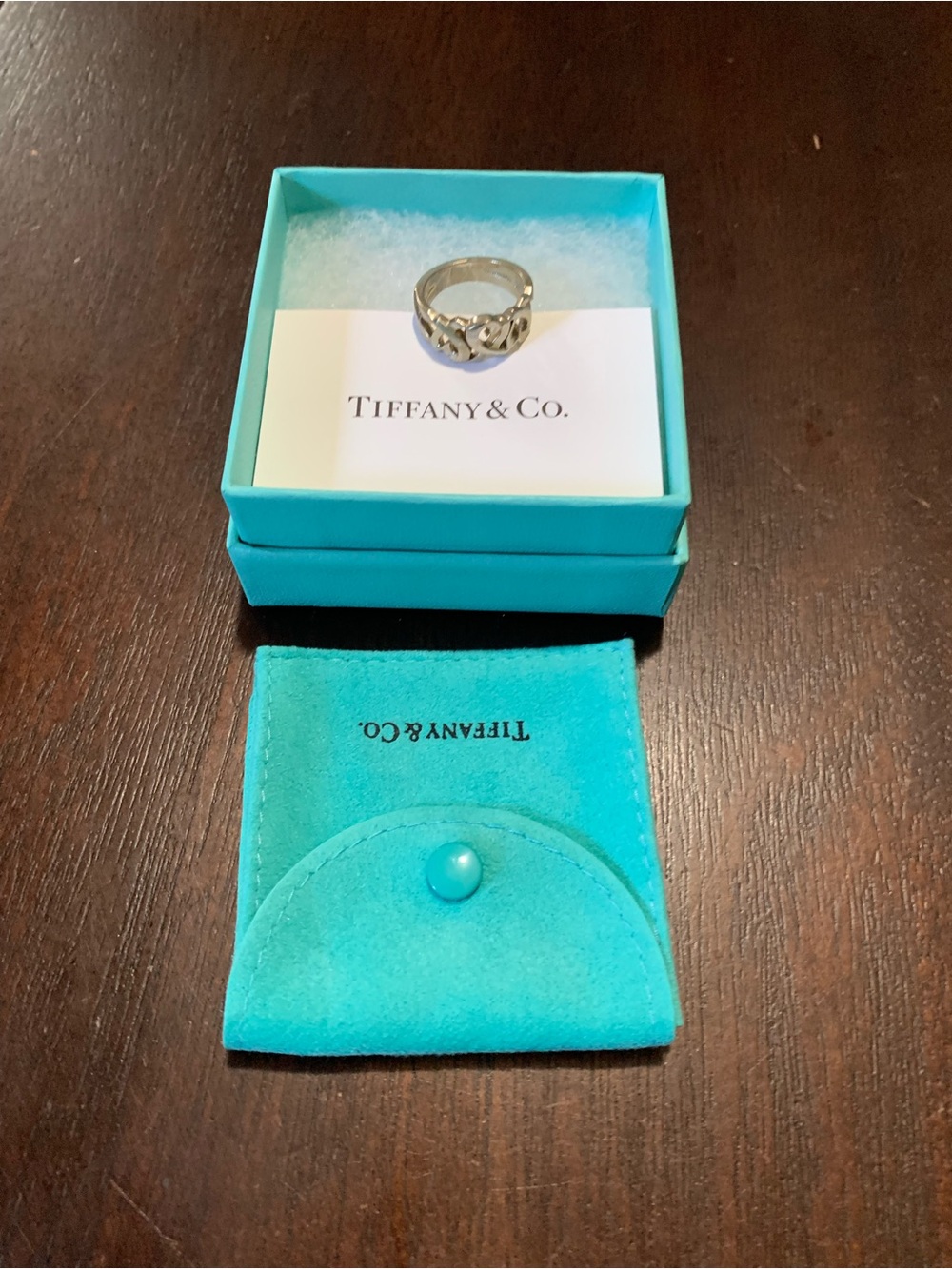 Tiffany & Co. Silver Sterling Silver Paloma Picasso Triple Heart Ring